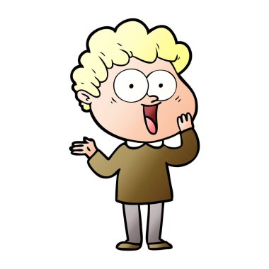 vektör çizim karikatür mutlu adam