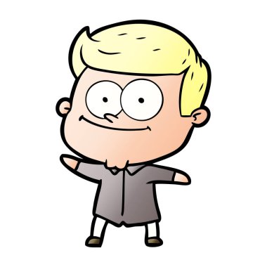 vektör çizim karikatür mutlu adam