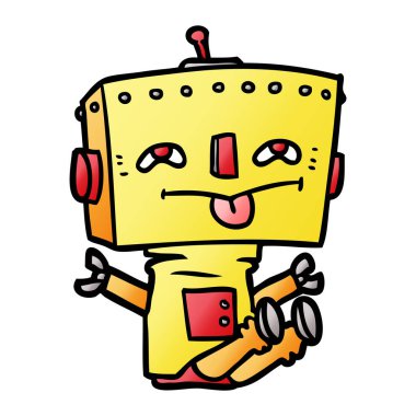 Çizgi film robotunun vektör çizimi