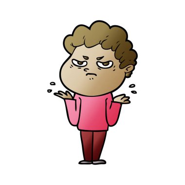 vektör çizim karikatür kızgın adam