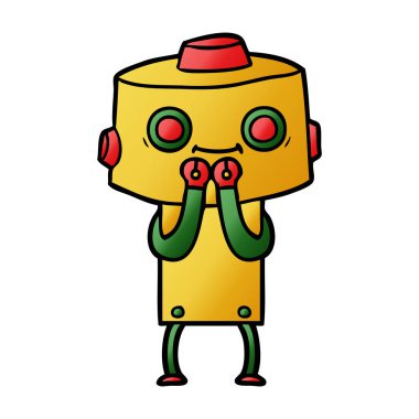 Çizgi film robotunun vektör çizimi