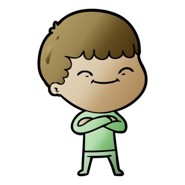 vektör çizim karikatür mutlu çocuk