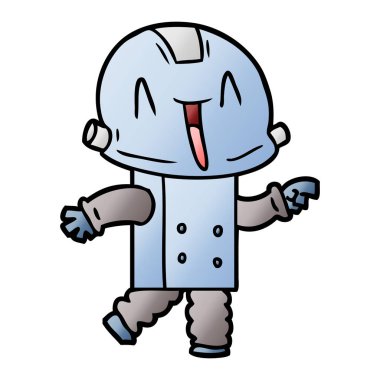 Çizgi film robotunun vektör çizimi