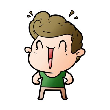 vektör çizim karikatür mutlu adam
