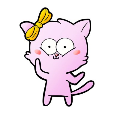 Çizgi film kedisinin vektör çizimi