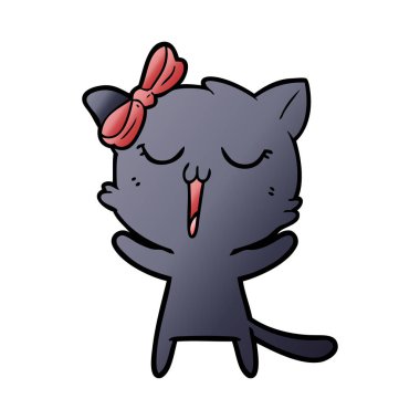 Çizgi film kedisinin vektör çizimi