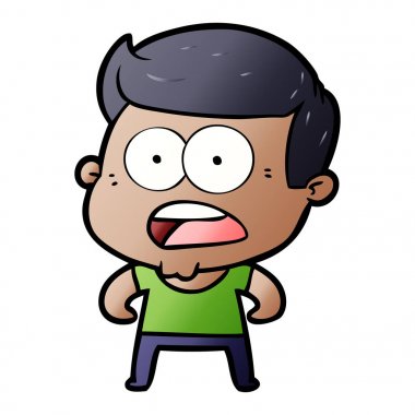 vektör çizim karikatür dostum şok