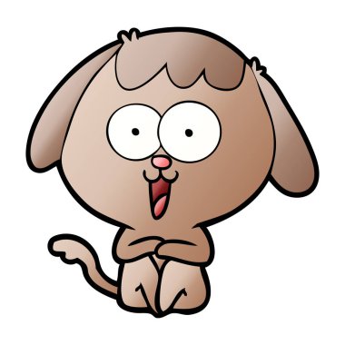 Çizgi film köpeğinin vektör çizimi