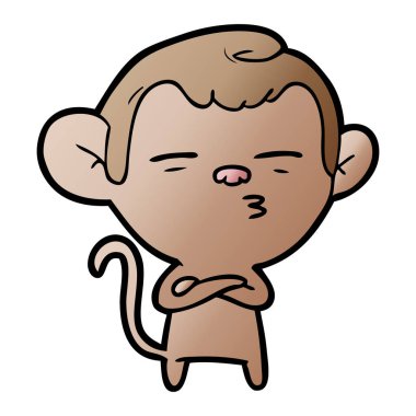 Çizgi film maymununun vektör çizimi