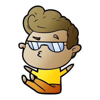 vektör çizim karikatür adam