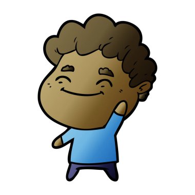 vektör çizim karikatür dostça adam