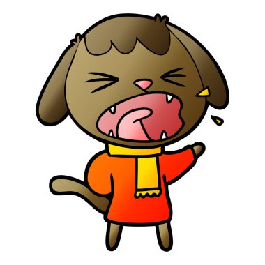 Çizgi film köpeğinin vektör çizimi