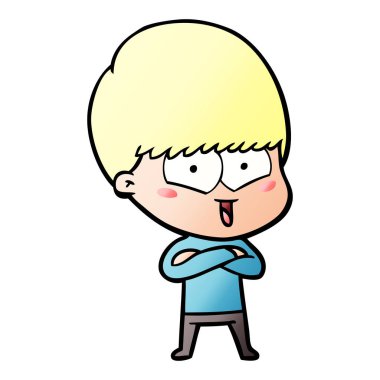 vektör çizim karikatür mutlu çocuk