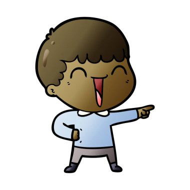 vektör çizim karikatür mutlu adam