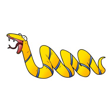 Çizgi film yılanının vektör çizimi