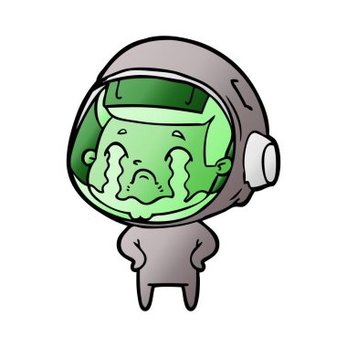 Çizgi film astronotunun vektör çizimi