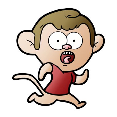 Çizgi film maymununun vektör çizimi