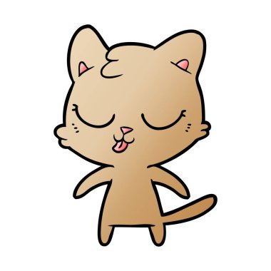 Çizgi film kedisinin vektör çizimi