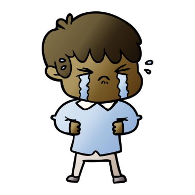 Çizgi film çocuğunun vektör çizimi