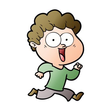 vektör çizim karikatür mutlu adam