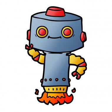 Çizgi film robotunun vektör çizimi