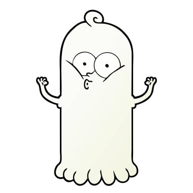 Çizgi film hayaletinin vektör çizimi
