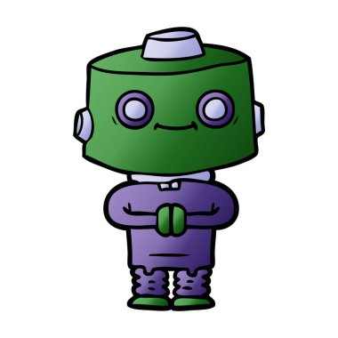 Çizgi film robotunun vektör çizimi