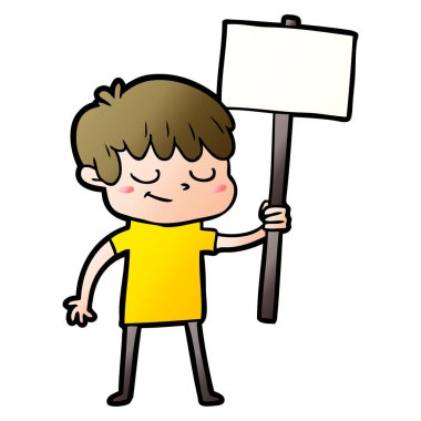 vektör çizim karikatür mutlu çocuk