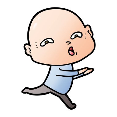 vektör çizim karikatür gergin adam