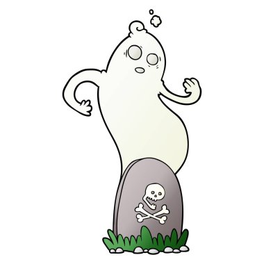 korkunç çizgi film mezar ile yükselen hayalet