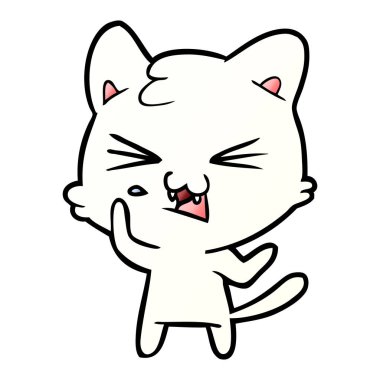 Çizgi film kedisinin vektör çizimi
