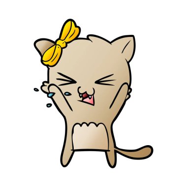 Çizgi film kedisinin vektör çizimi