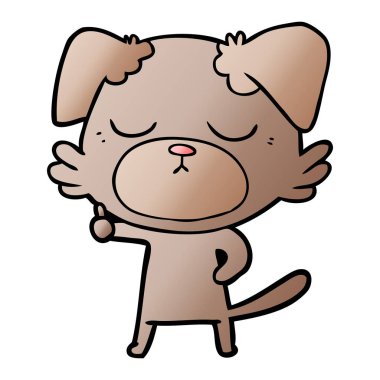 Çizgi film köpeğinin vektör çizimi