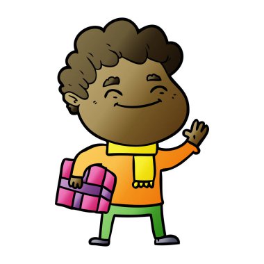 vektör çizim karikatür dostça adam