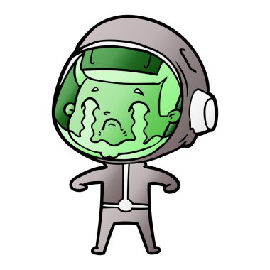 Çizgi film astronotunun vektör çizimi