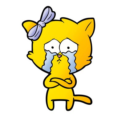 Çizgi film kedisinin vektör çizimi