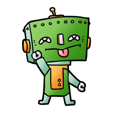 Çizgi film robotunun vektör çizimi