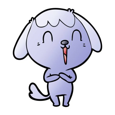 Çizgi film köpeğinin vektör çizimi