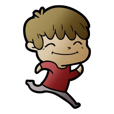 vektör çizim karikatür mutlu çocuk