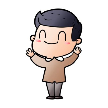 vektör çizim karikatür dostça adam