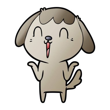 Çizgi film köpeğinin vektör çizimi