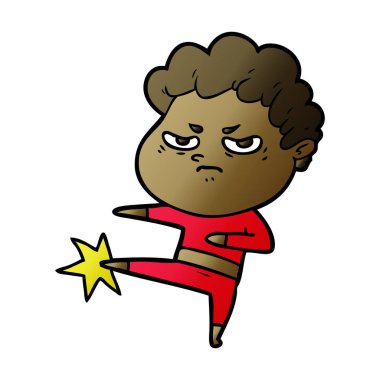 vektör çizim karikatür kızgın adam