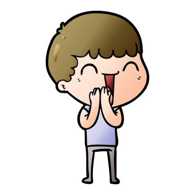 vektör çizim karikatür mutlu adam