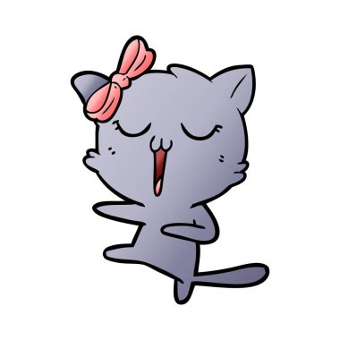 Çizgi film kedisinin vektör çizimi