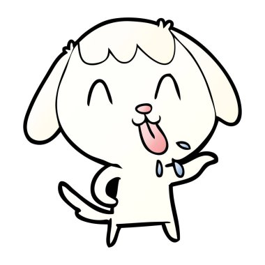 Çizgi film köpeğinin vektör çizimi