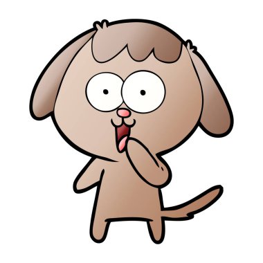 Çizgi film köpeğinin vektör çizimi