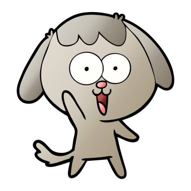 Çizgi film köpeğinin vektör çizimi