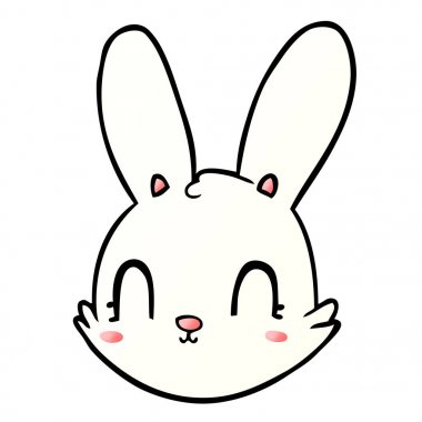 vektör çizim karikatür tavşan