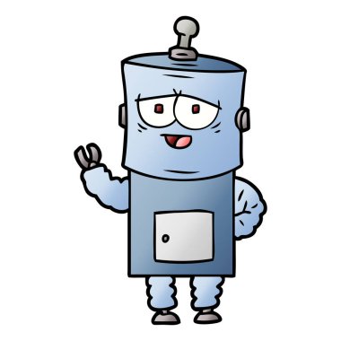 Çizgi film robotunun vektör çizimi