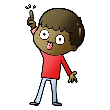 vektör çizim karikatür adam bakıyor